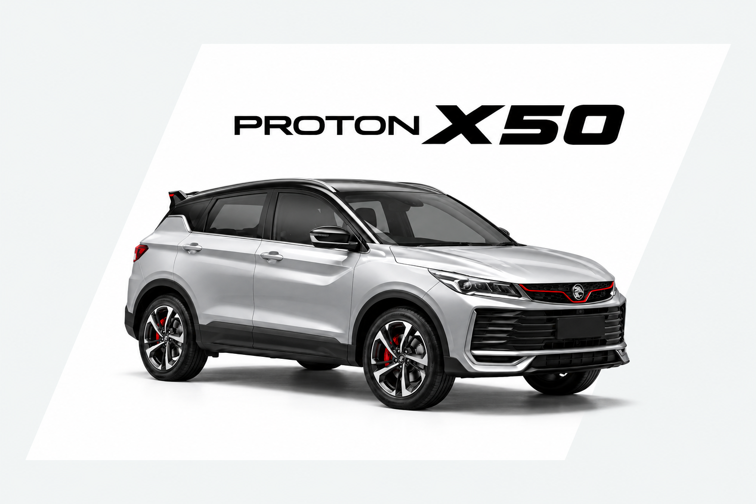 AI-enhanced illustration of a silver PROTON X50
